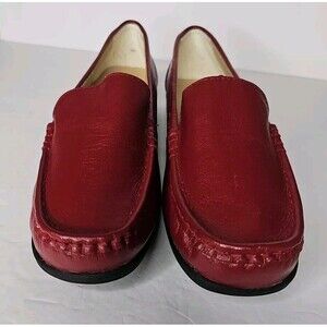 Valley Lane Red Leather Loafers